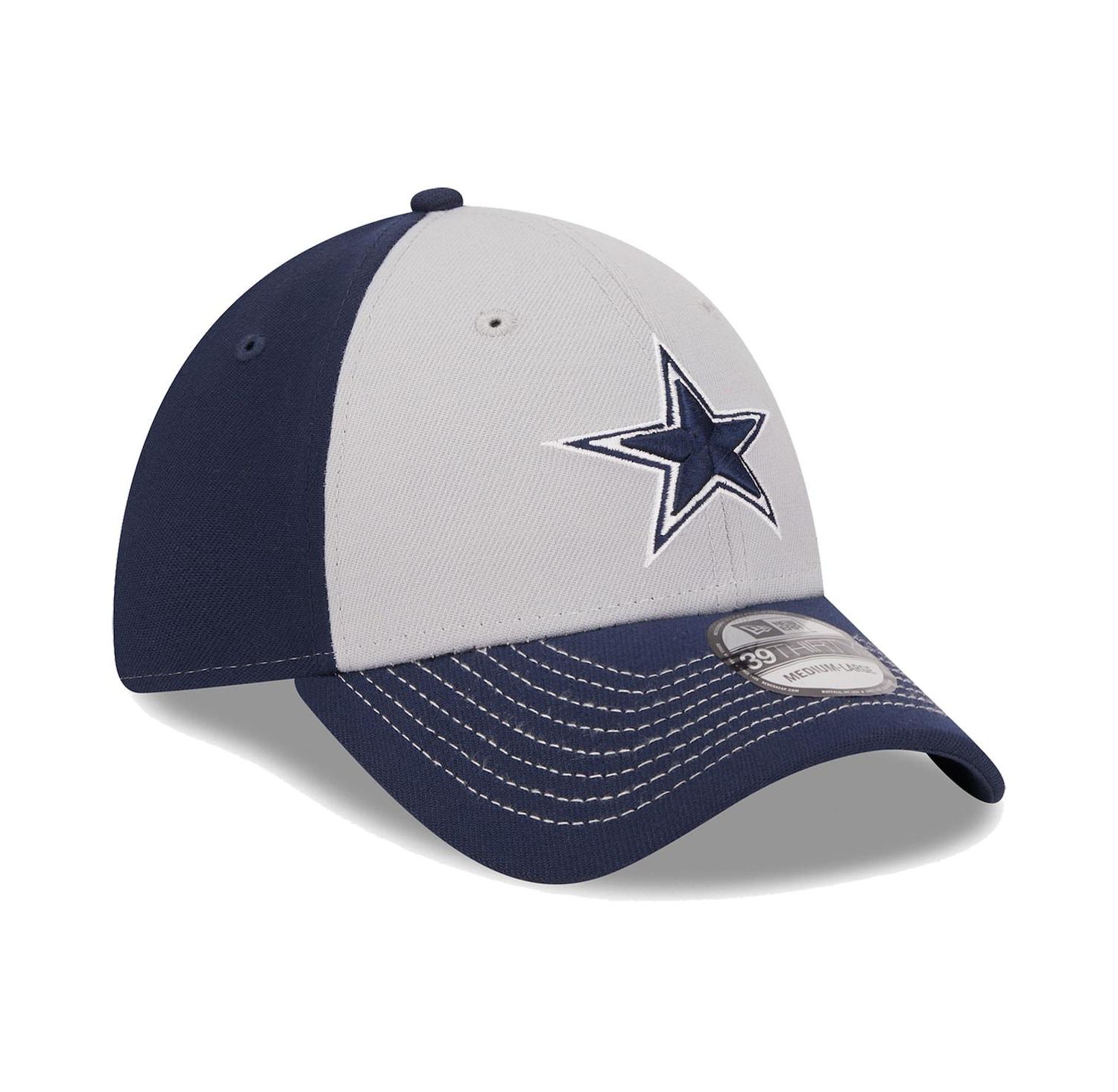 Men's Gray Dallas Cowboys Main 39THIRTY Flex Hat