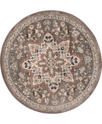 CLOSEOUT! Poise PSE-7230 5'3" x 5'3" Round Area Rug