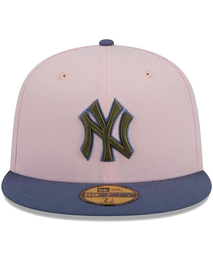 New Era Men's Pink, Blue New York Yankees Olive Undervisor 59FIFTY ...