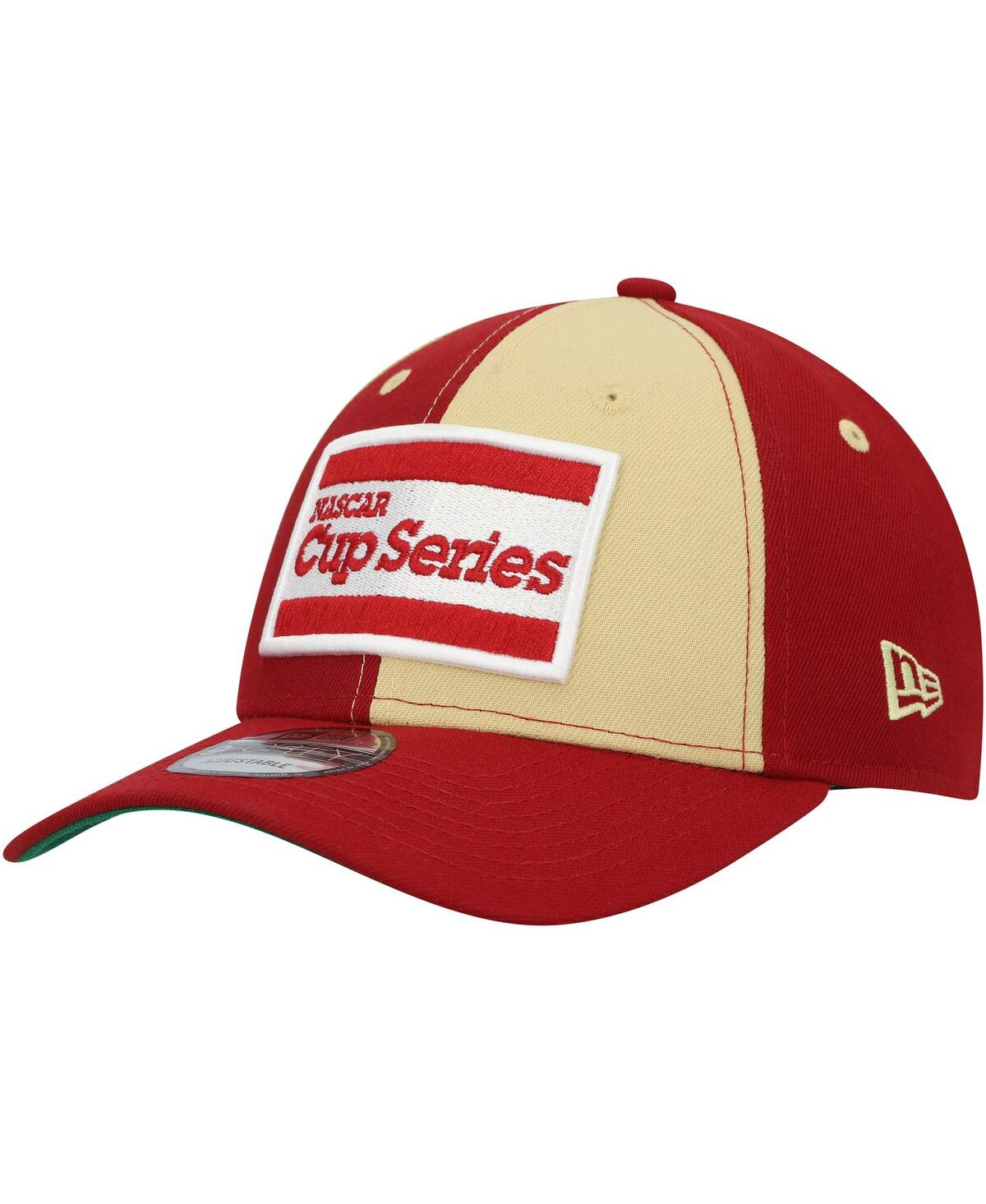 New Era Men's  Gold, Red Nascar 9forty A-frame Snapback Hat In Gold,red
