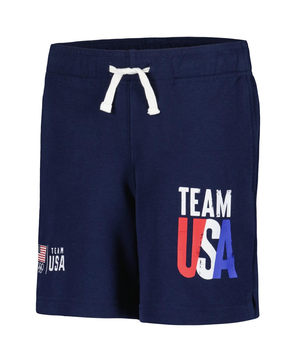 Outerstuff Big Boys Navy Team Usa Vintage-like Americana Shorts In Navy