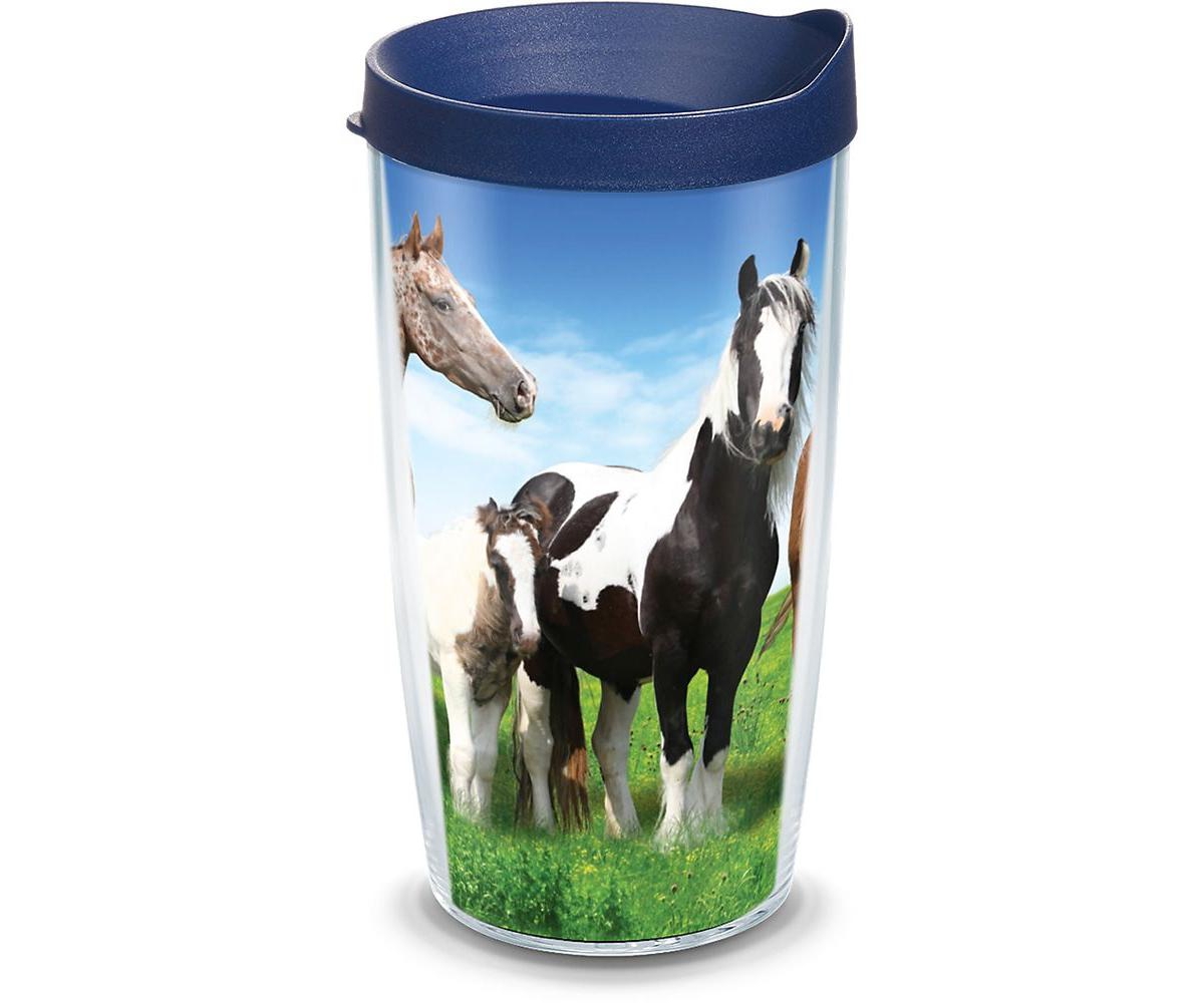 Tervis Tumbler Tervis Horses Made In Usa Double Walled Insulated Tumbler Travel Cup Keeps Drinks Cold & Hot, 16oz, In Open Miscellaneous