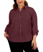 Plus Size 3/4 Sleeve Tops for Women - Macy's