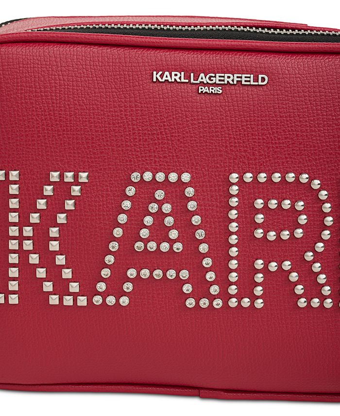 KARL LAGERFELD PARIS Maybelle Small Red Rivets Crossbody Macy's