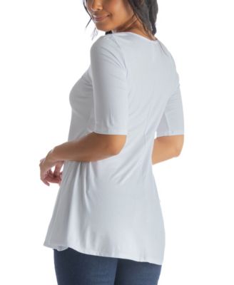 Women's Elbow Sleeve Swing Tunic Top