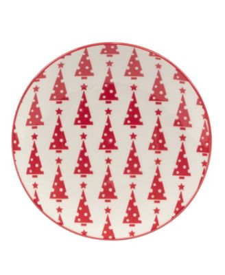Peppermint Candy 6" Canape Plates Set of 6, Service for 6