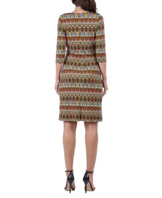 Women's Knee Length Faux Wrap Dress