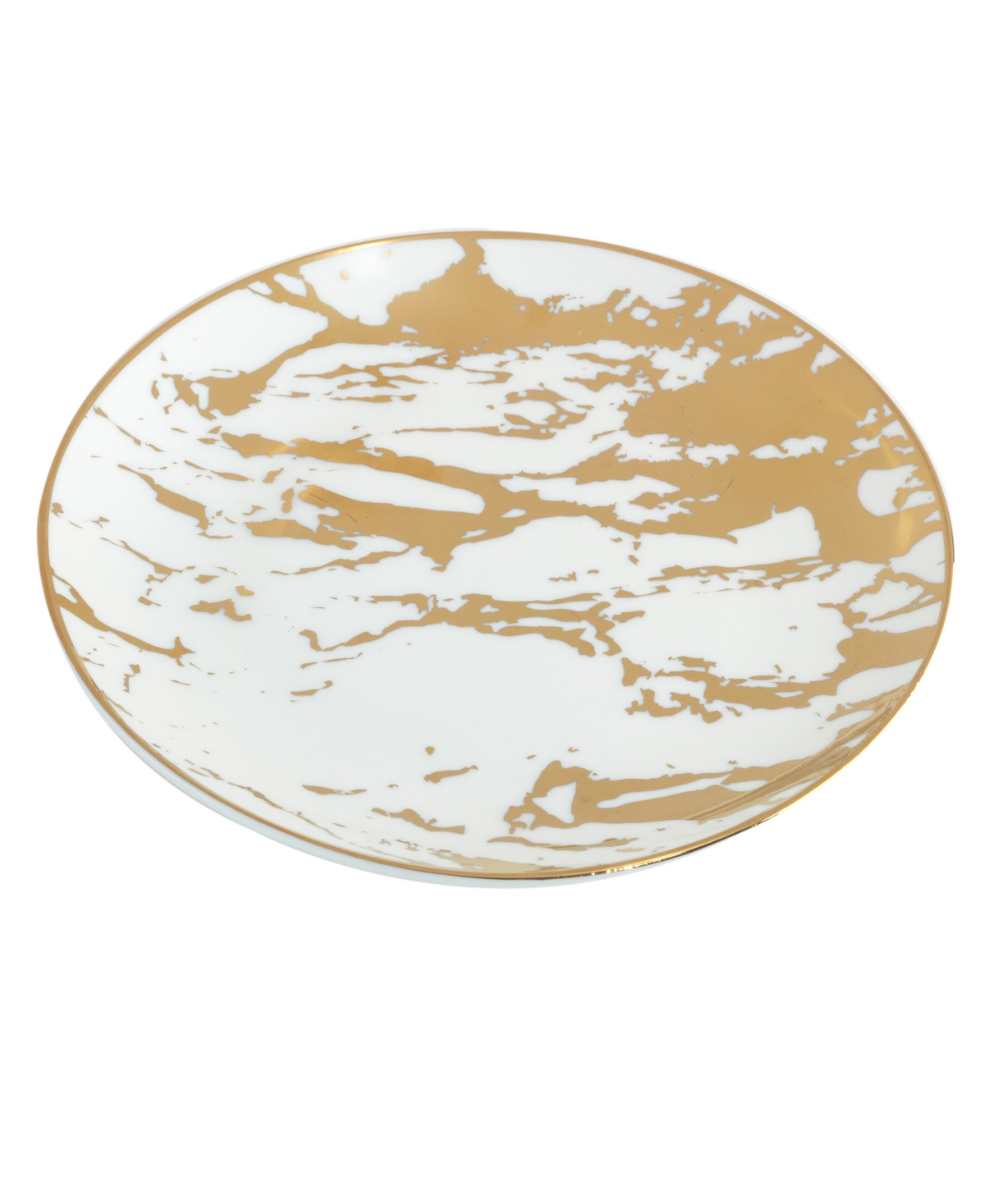Certified International MatrixSilver Tone Canape Plates Set of 6 - Gold