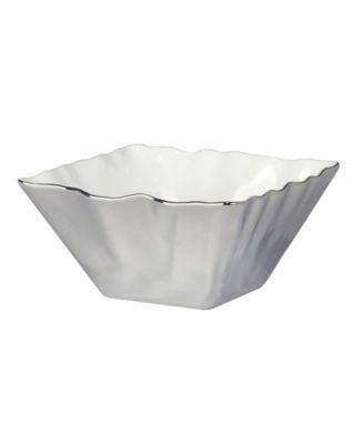 Gold-Silver Tone Coast Square Snack Bowls, Set of 4
