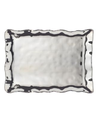 Gold-Silver Tone Coast Rectangular Platter