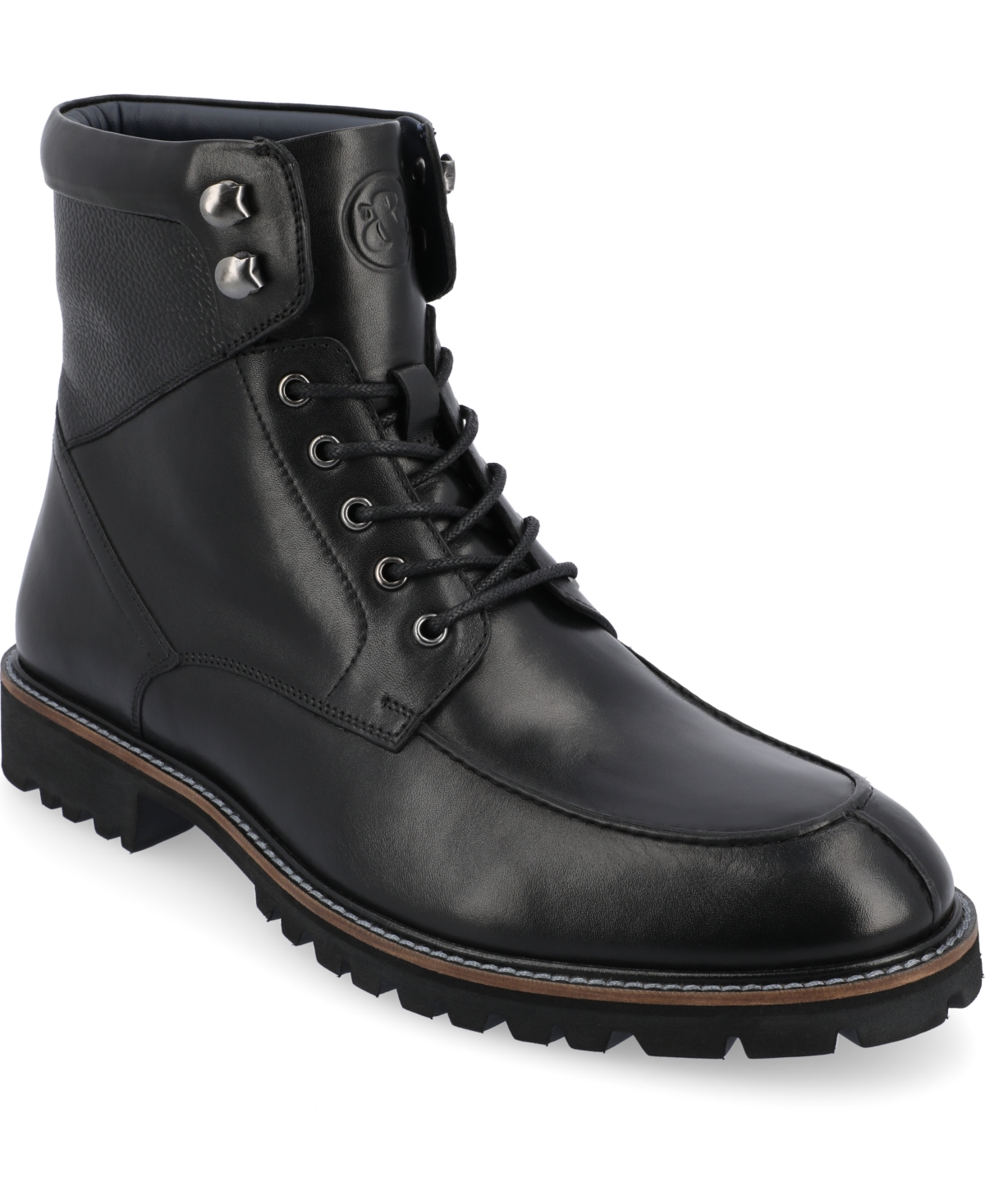 Thomas & Vine Men's Shaffer Tru Comfort Foam Moc Toe Ankle Boots In Black
