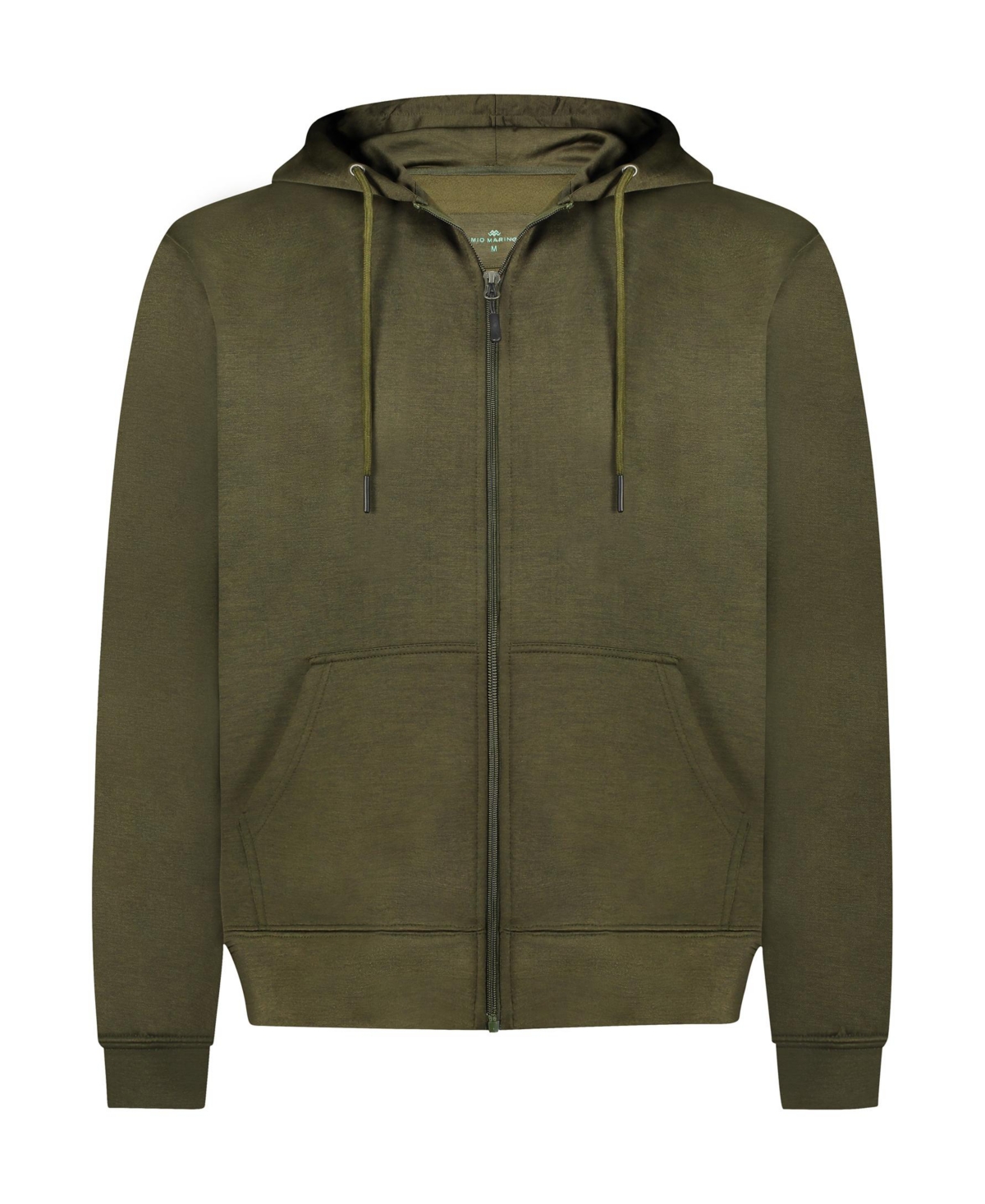 Premium Zip-Up Hoodie for Men with Smooth Silky Matte Finish & Cozy Fleece Inner Lining - Men's Sweater with Hood - Army green