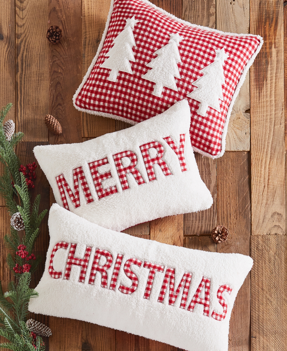 Levtex Joulset Merry Applique Pillow,