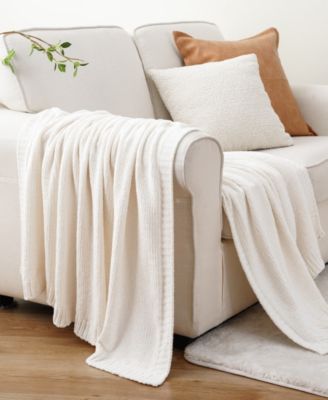 Lifestyle Solid Woven Micro Chenille Throw, 51" x 67"