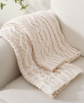 Lifestyle Cable Knit Chenille Throw, 51" x 67"