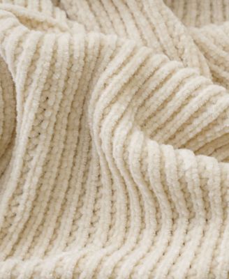 Classic Textured Ribbed Knit Throw, 50" x 60"