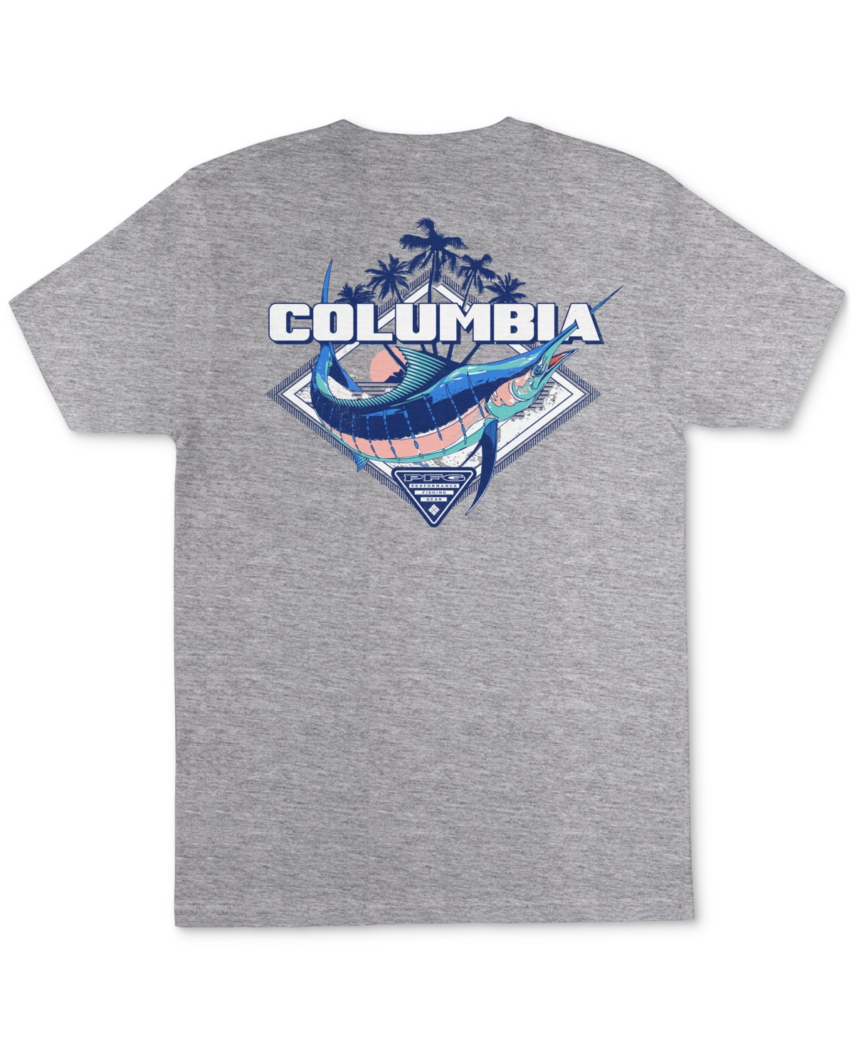 Columbia Men's Tropical Marlin Graphic T-shirt In Grey Heather