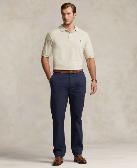 Мужские Polo Ralph Lauren Men's Big & Tall The Iconic Mesh Polo Shirt