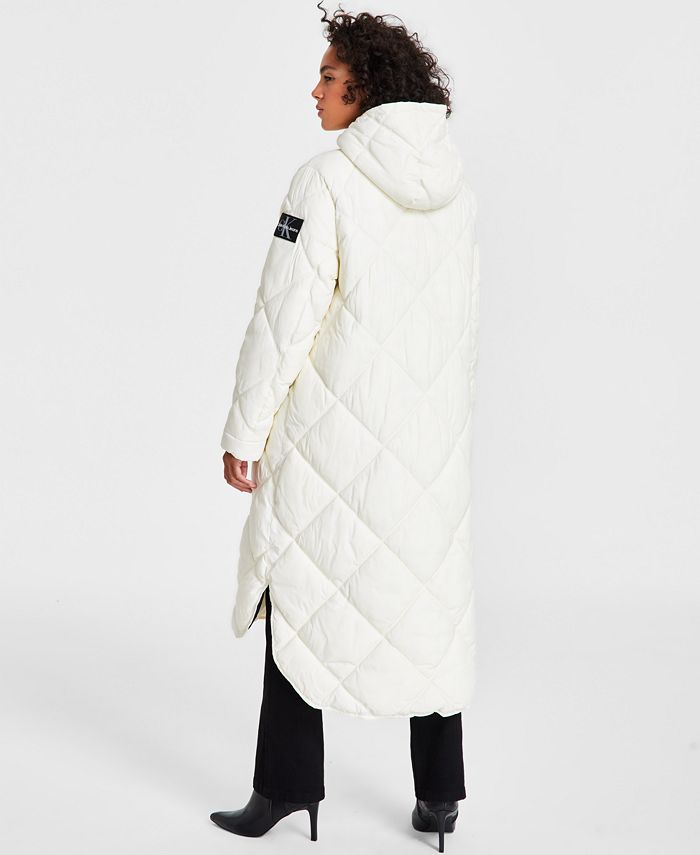 Calvin Klein Jeans Women's Cire Drama Hooded Longline Puffer Jacket