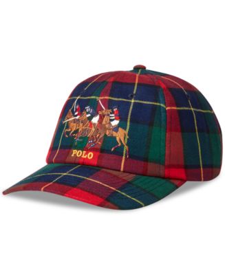 Polo Ralph Lauren Mens Wool Buffalo Plaid Baseball Cap 5 Panel Blue hotsell Hat Flannel