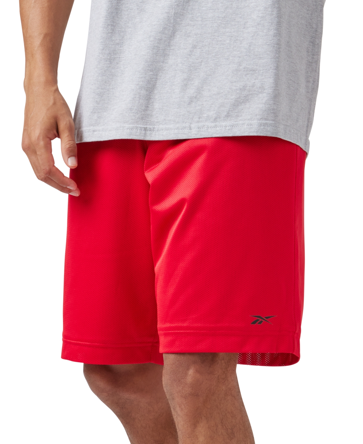 Reebok Men's Mesh Logo Basketball Shorts In Red