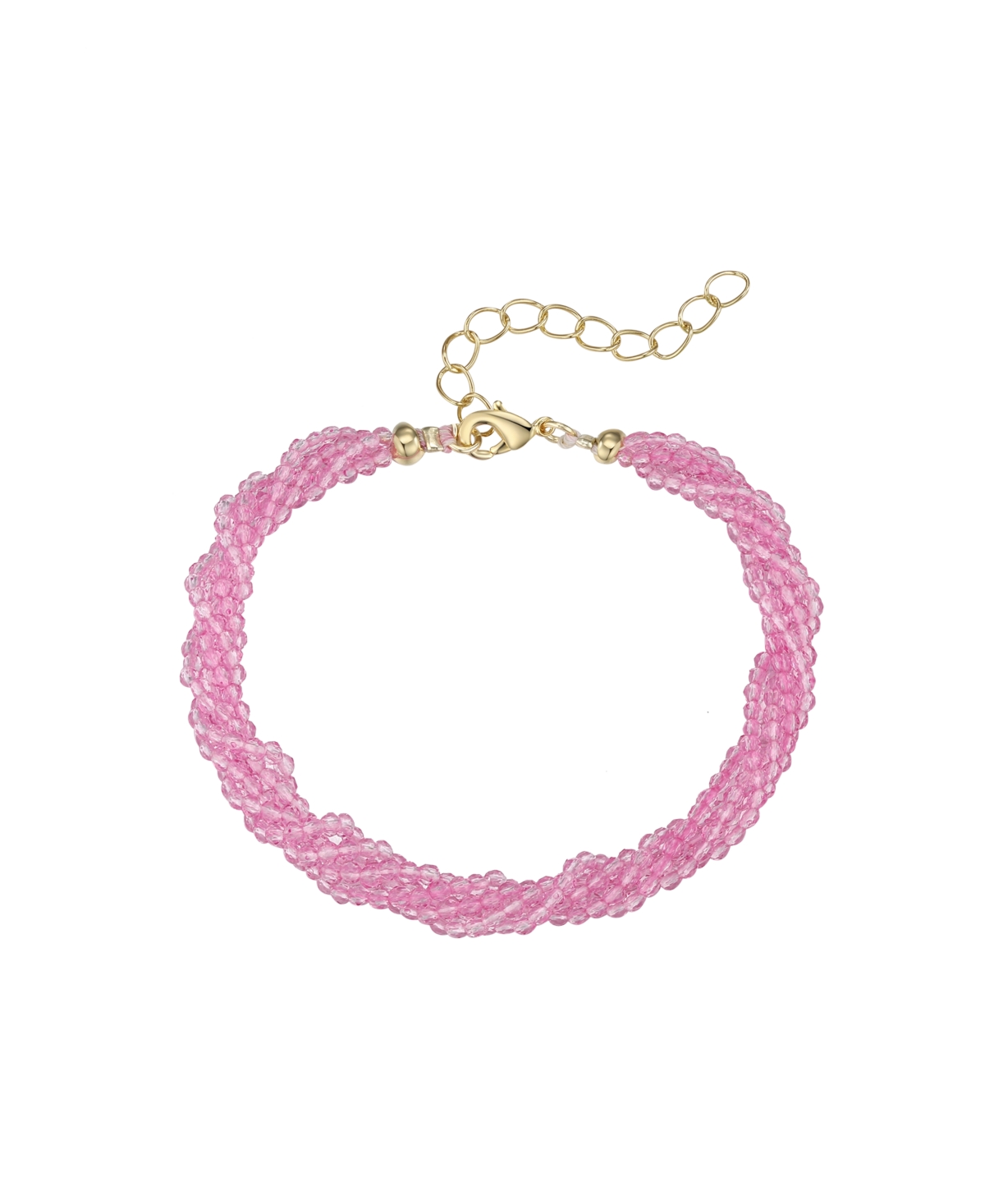 Macy's Beaded 5 Strand Bracelet In Pink