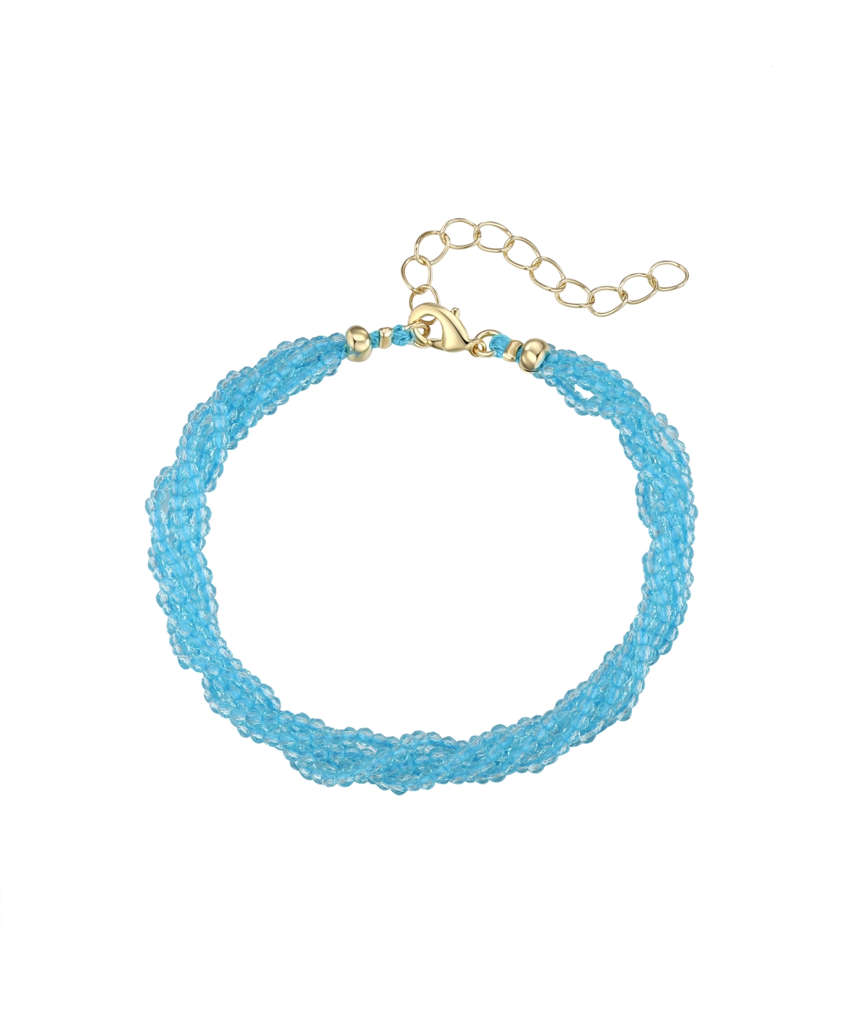 Macy's Beaded 5 Strand Bracelet In Blue