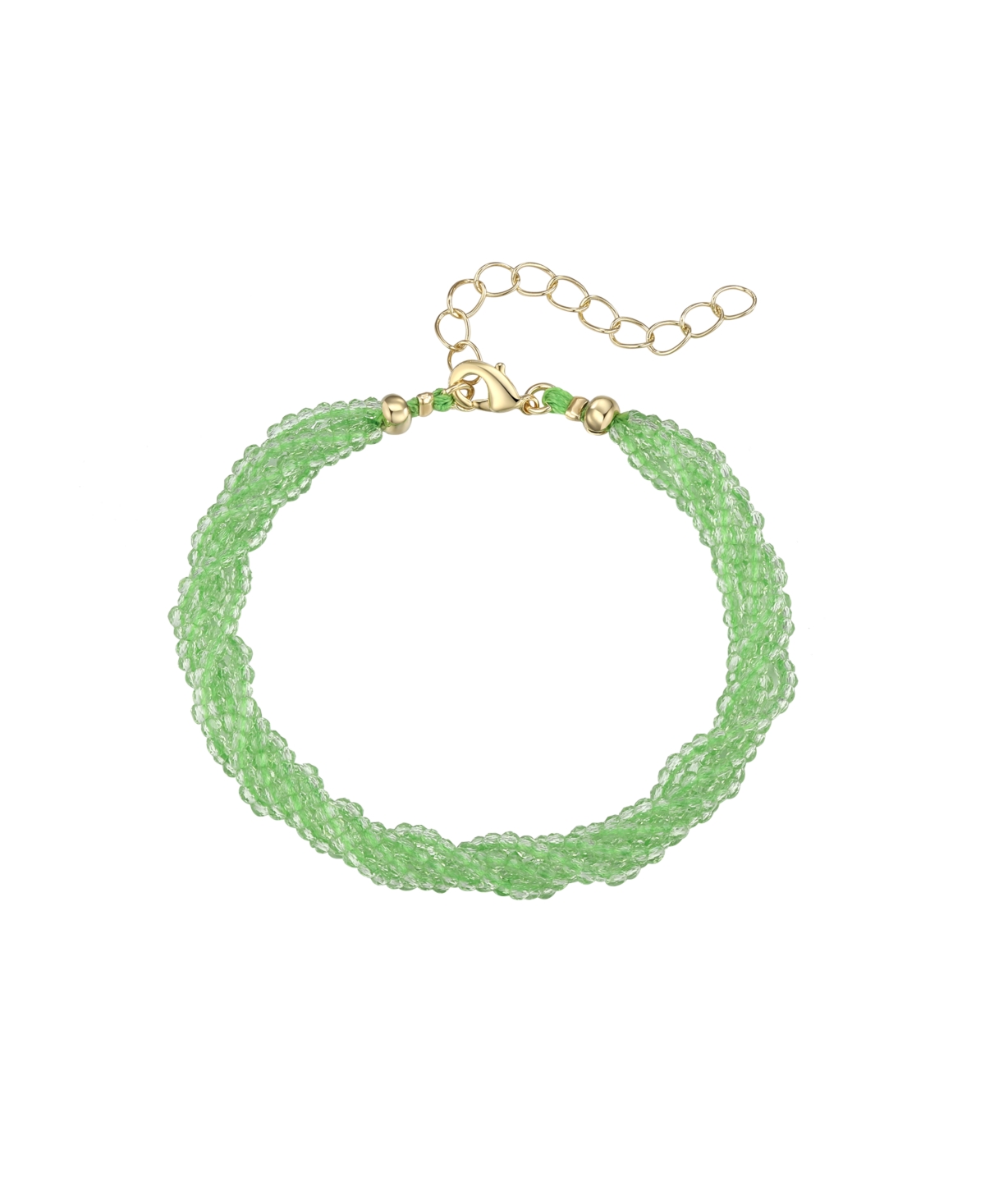 Macy's Beaded 5 Strand Bracelet In Green
