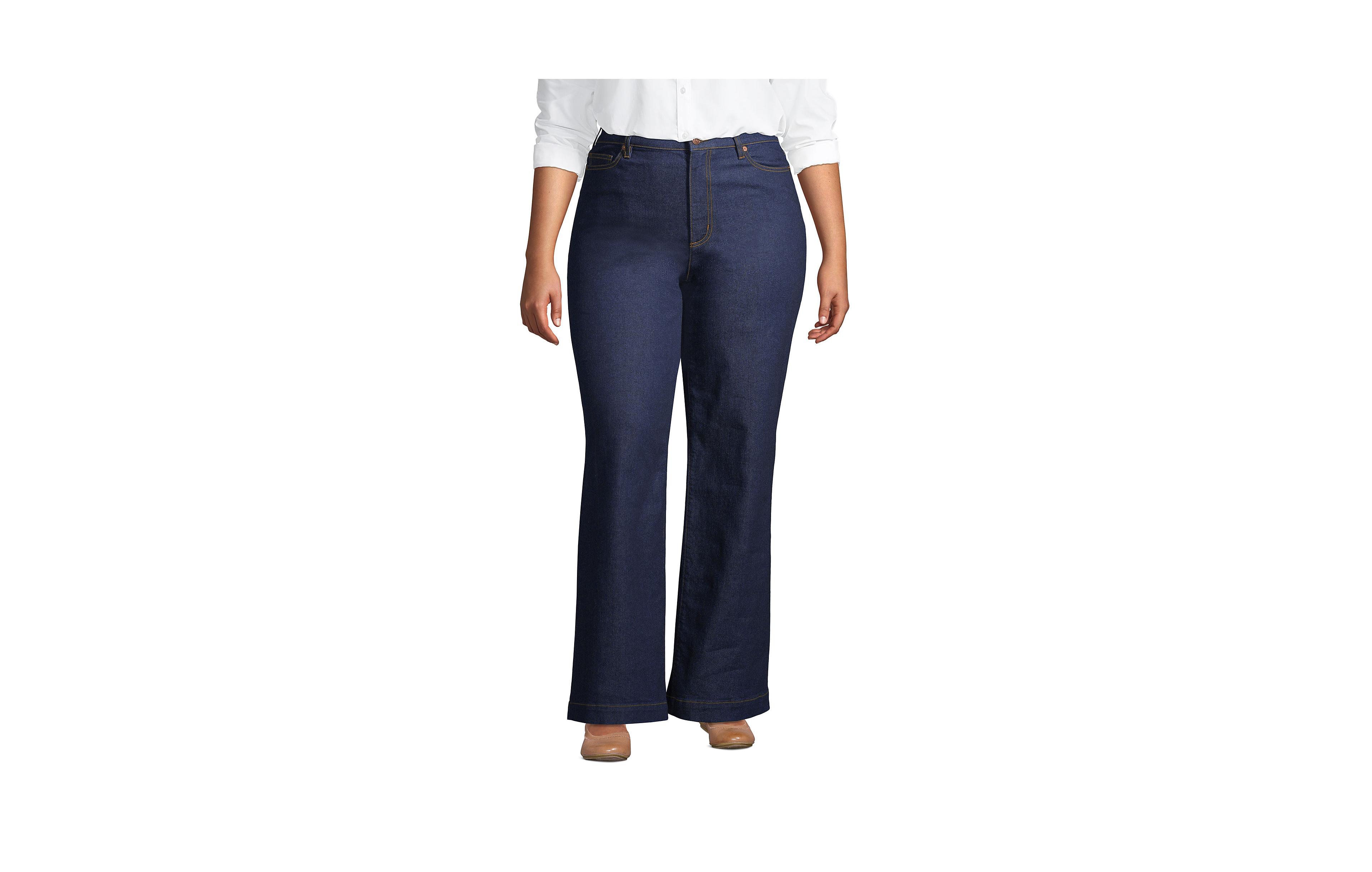 Lands' End Women's Recover High Rise Wide Leg Jeans