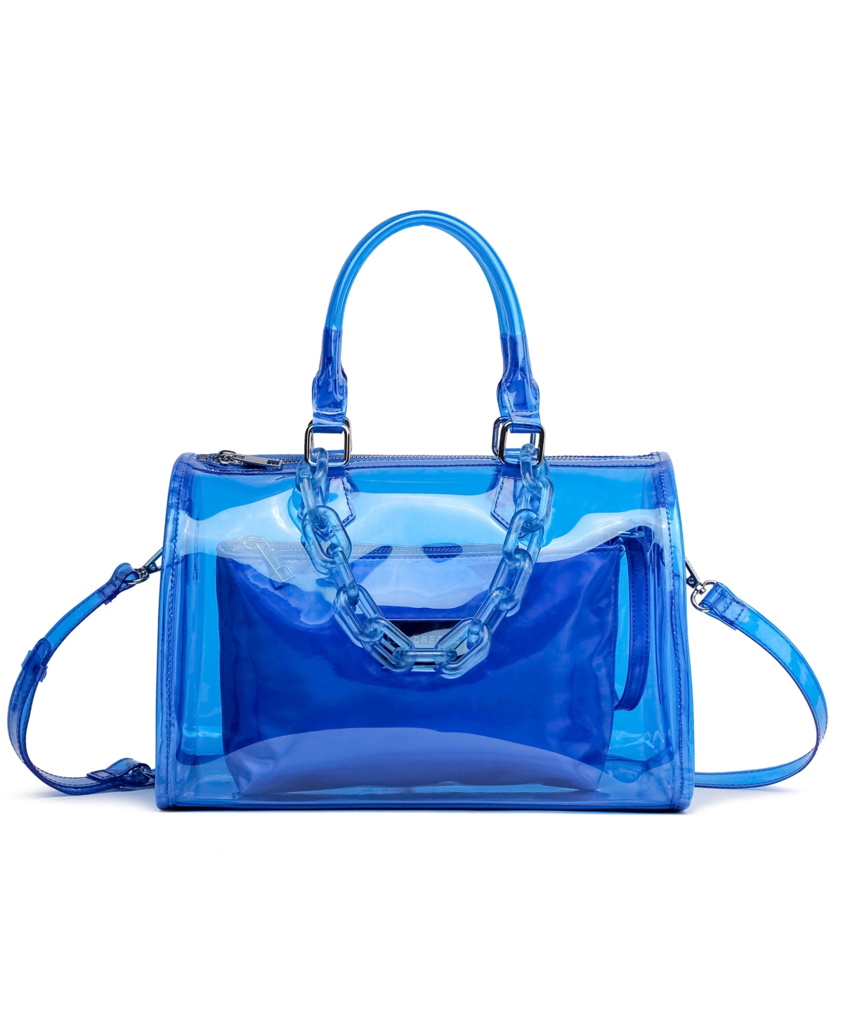 Like Dreams Iced Out Hologram Satchel In Blue