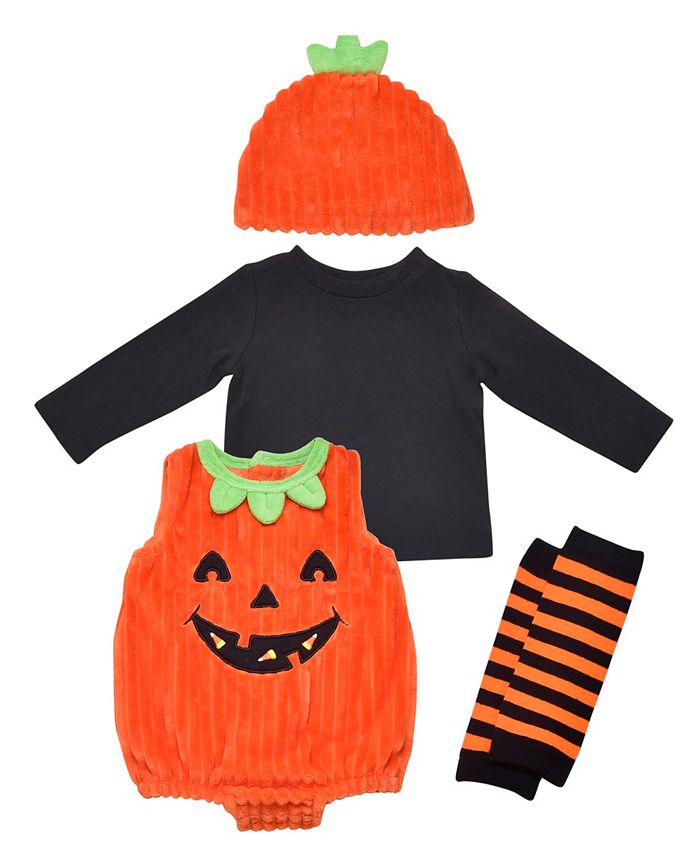 Baby Starters Baby Boys or Baby Girls Pumpkin Romper, T Shirt, Hat and ...