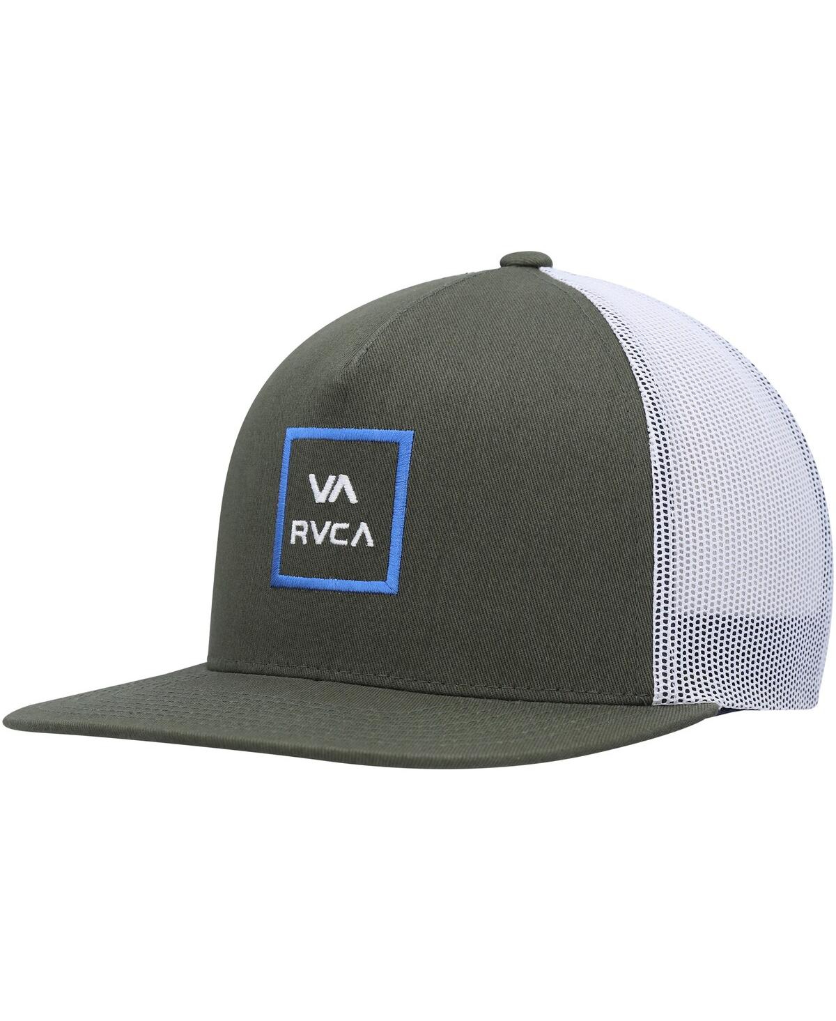 Rvca Men's  Olive Va All The Way Trucker Snapback Hat