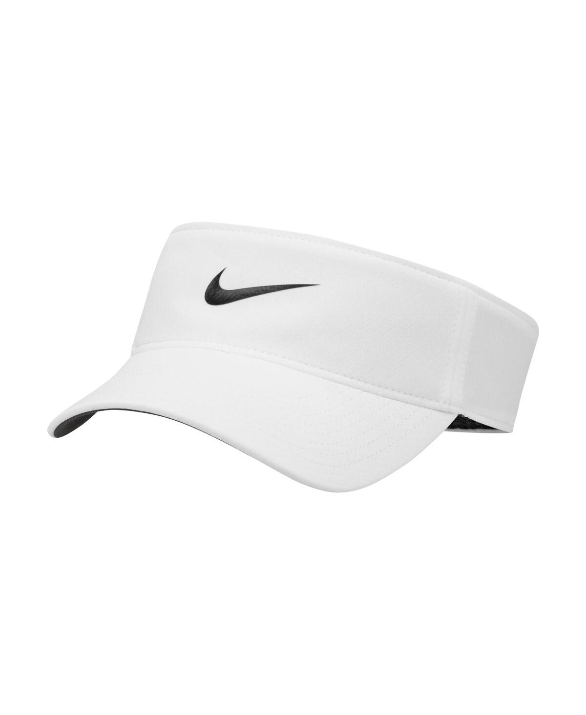 Shop Nike Men's And Women's  White Ace Performance Adjustable Visor