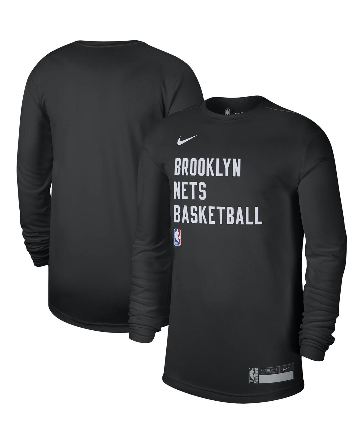 Shop Nike Men's And Women's  Black Brooklyn Nets 2023/24 Legend On-court Practice Long Sleeve T-shirt