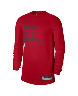 Men's and Women's Red Chicago Bulls 2023/24 Legend On-Court Practice Long Sleeve T-shirt