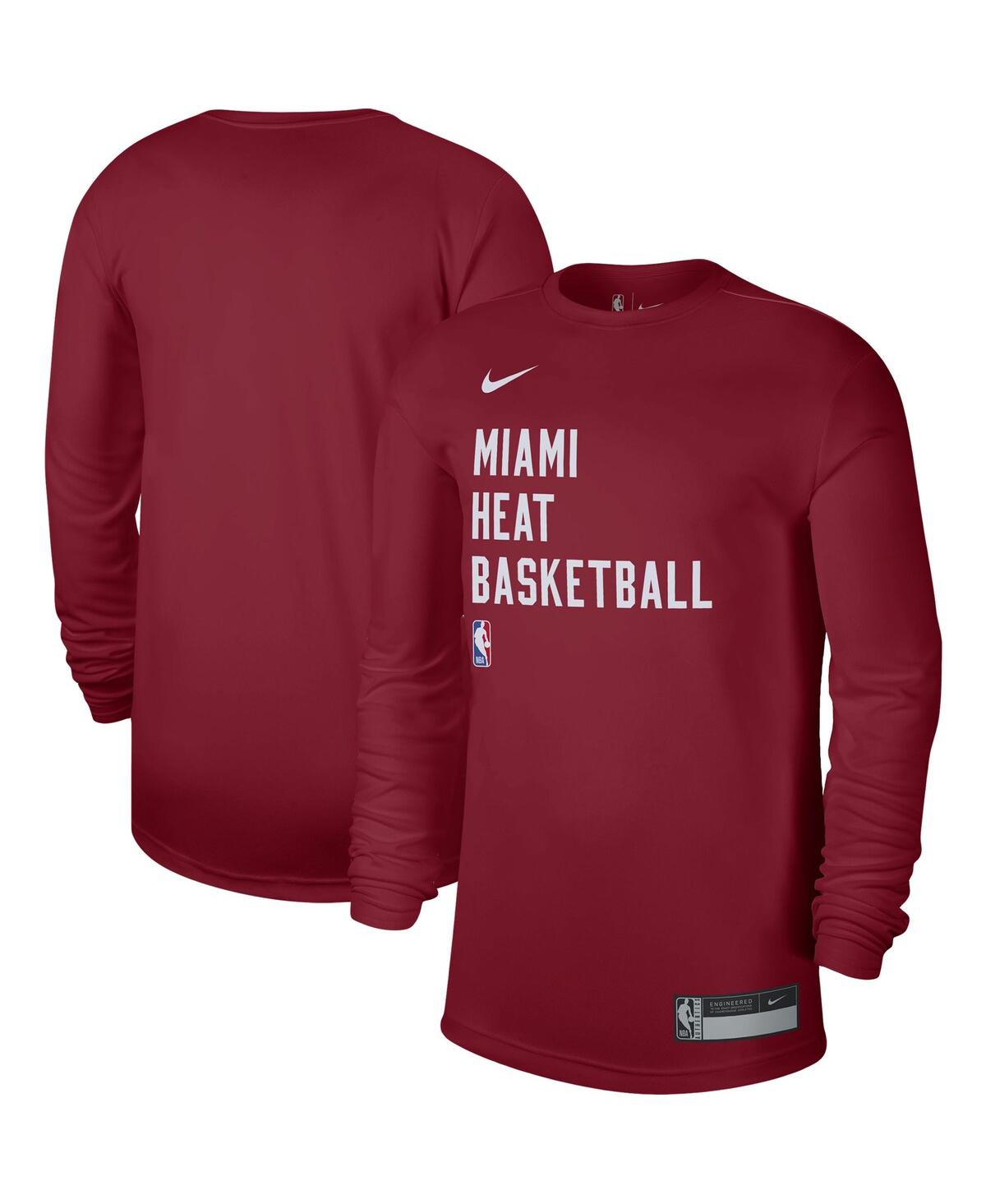 Nike Men's And Women's  Red Miami Heat 2023/24 Legend On-court Practice Long Sleeve T-shirt