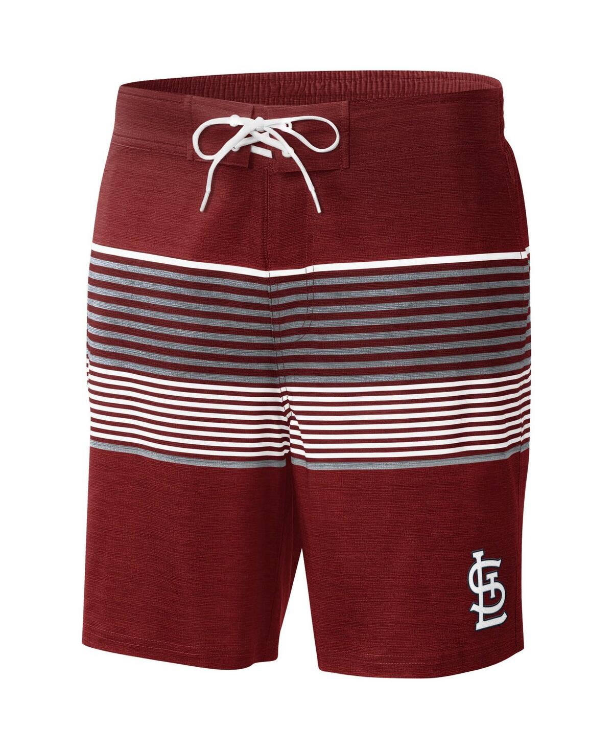 Shop G-iii Sports By Carl Banks Men's  Red St. Louis Cardinals Coastline Volley Swim Shorts