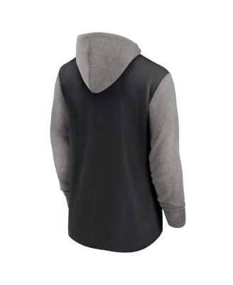 Men's Black New Orleans Saints Fashion Color Block Pullover Hoodie