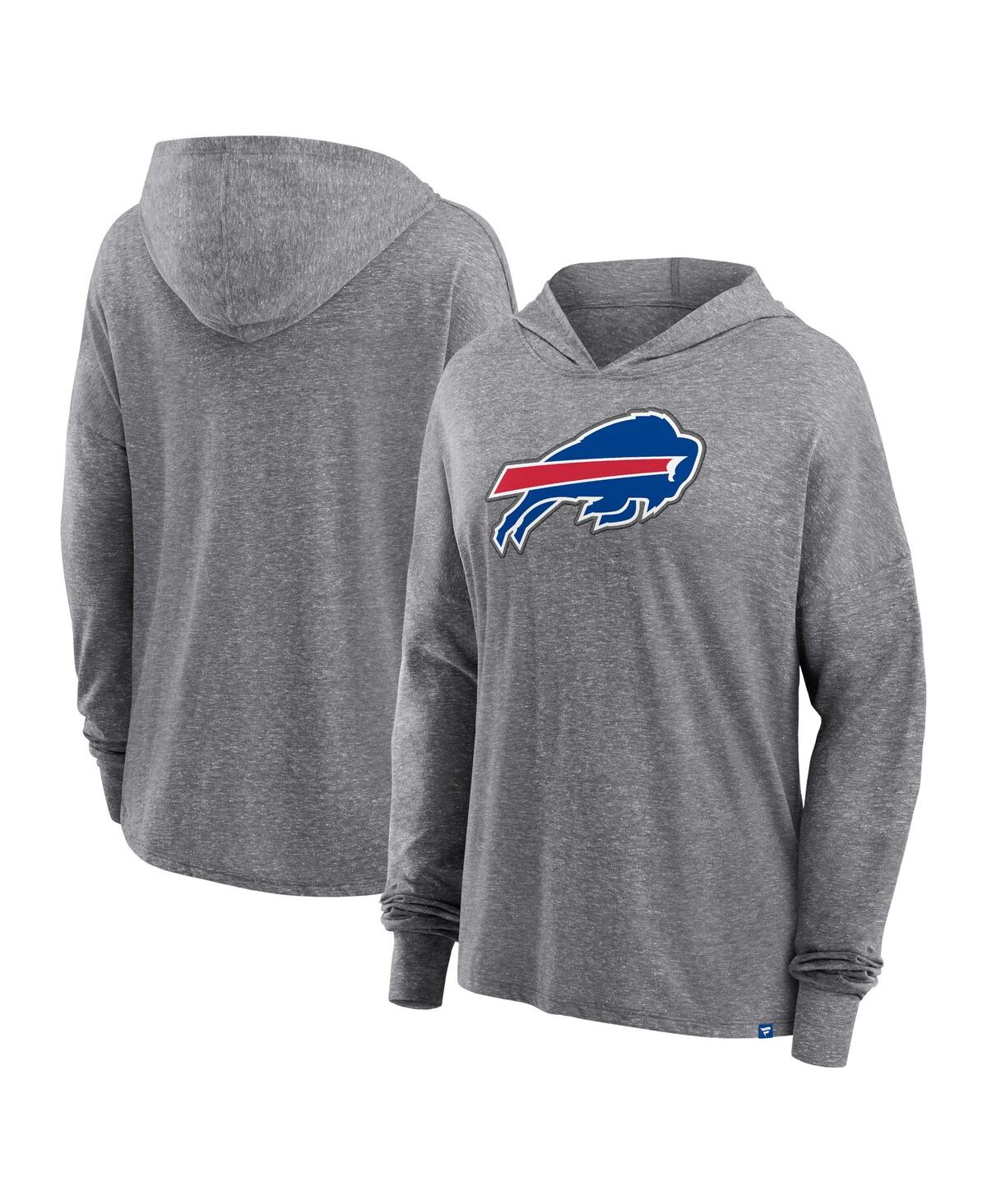 Fanatics Branded Heather Gray Buffalo Bills Cozy Primary Pullover Hoodie In Heather Gray