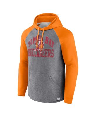 Men's Heather Gray Tampa Bay Buccaneers Favorite Arch Raglan Pullover Hoodie