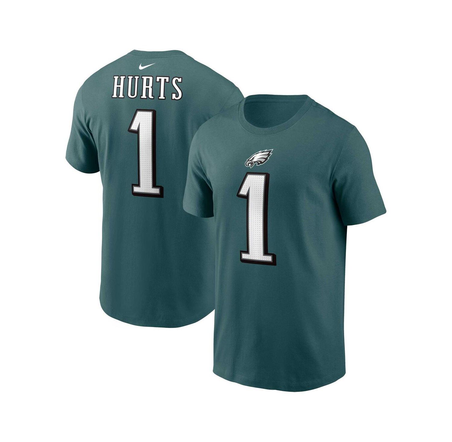 Men's Jalen Hurts Midnight Green Philadelphia Eagles Player Name and Number T-shirt