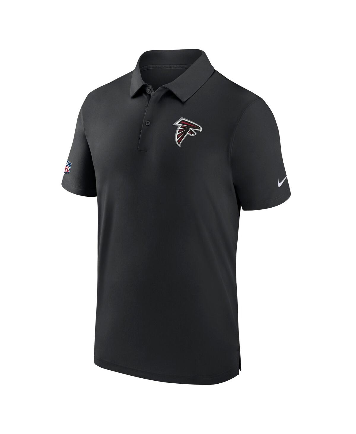 Shop Nike Men's  Black Atlanta Falcons Sideline Coaches Performance Polo Shirt