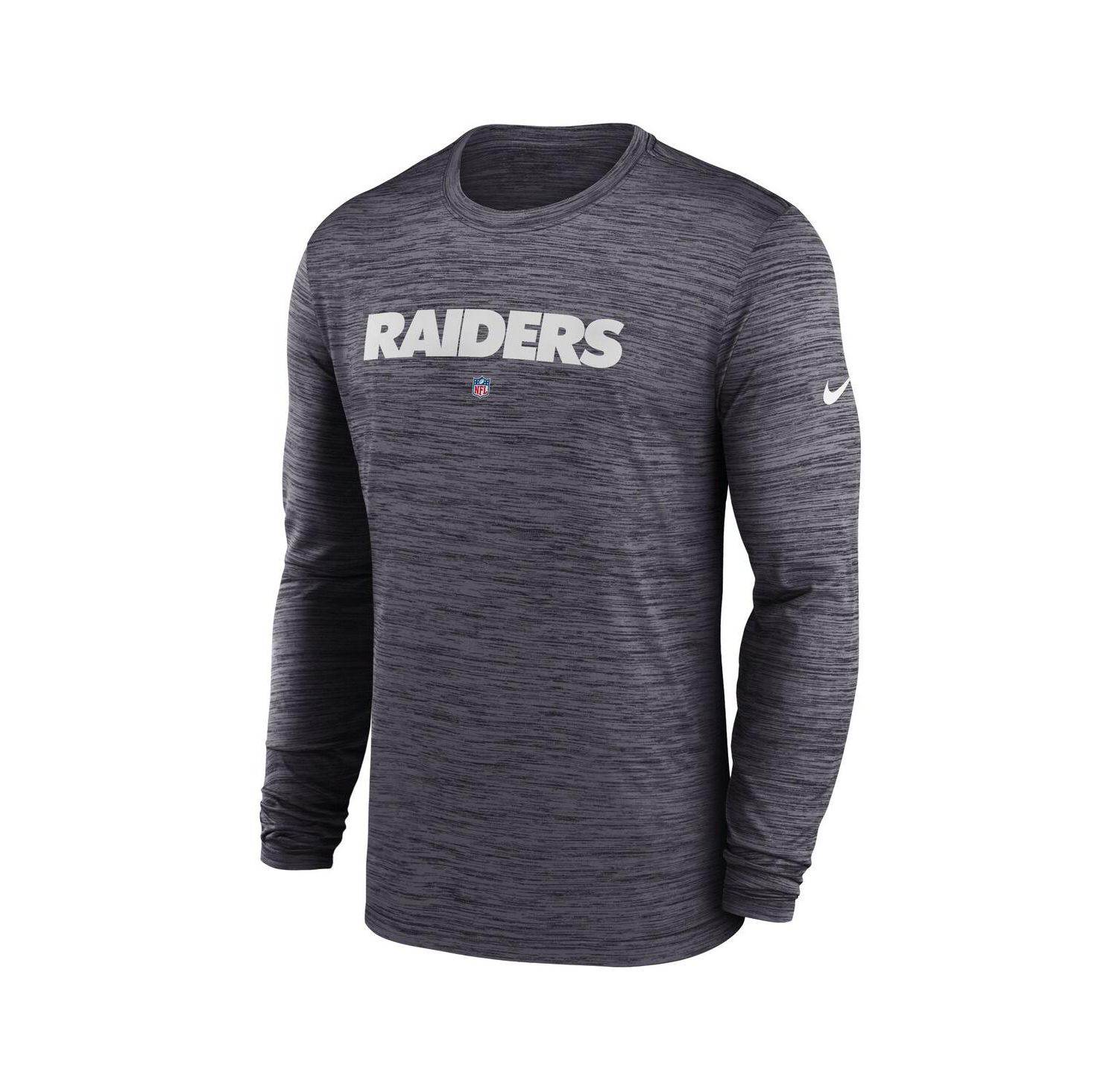 Men's Black Las Vegas Raiders Sideline Team Velocity Performance Long Sleeve T-shirt