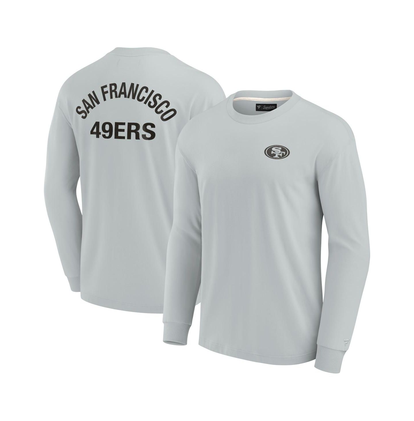 Футболка Fanatics Signature Gray San Francisco 49ers Super Soft Long Sleeve — фото 1
