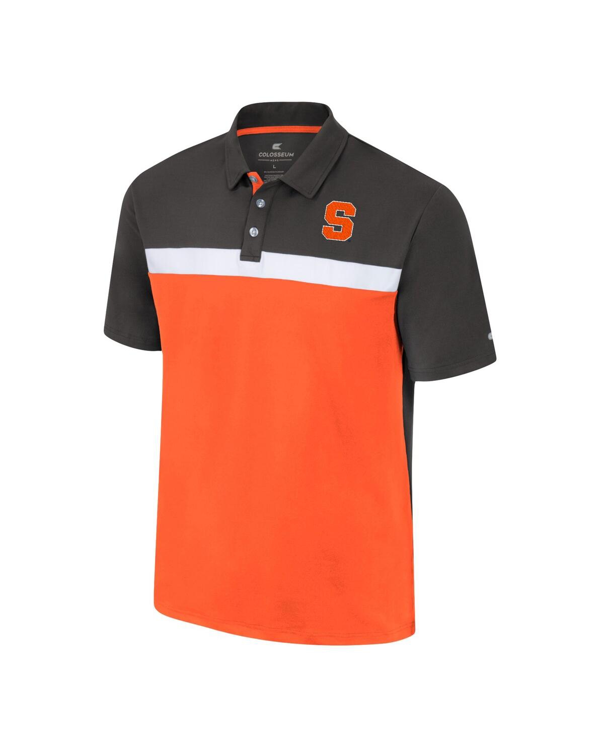Shop Colosseum Men's  Charcoal Syracuse Orange Two Yutes Polo Shirt