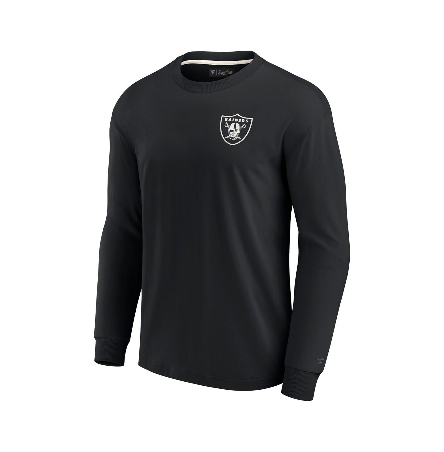Футболка Fanatics Signature Black Las Vegas Raiders Super Soft Long Sleeve — фото 3