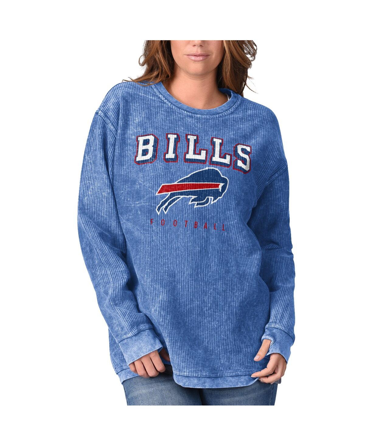 G-iii 4her By Carl Banks Women's  Royal Buffalo Bills Comfy Cord Pullover Sweatshirt