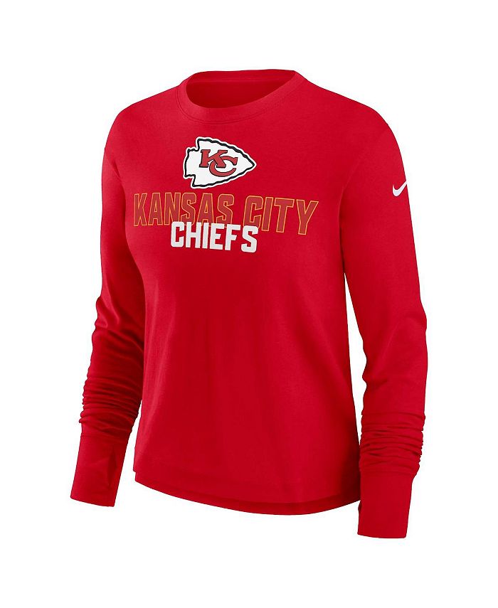 Nike Women's Red Kansas City Chiefs High Hip Performance Long Sleeve T