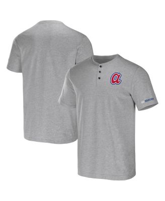 Men's Darius Rucker Collection by Heather Gray Atlanta Braves Henley T-shirt