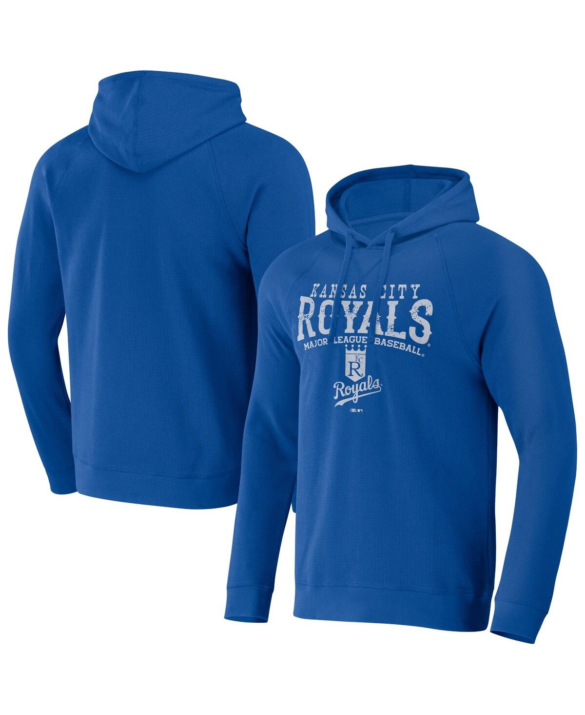 Men's Darius Rucker Collection by Fanatics Royal Kansas City Royals Waffle-Knit Raglan Pullover Hoodie - Royal